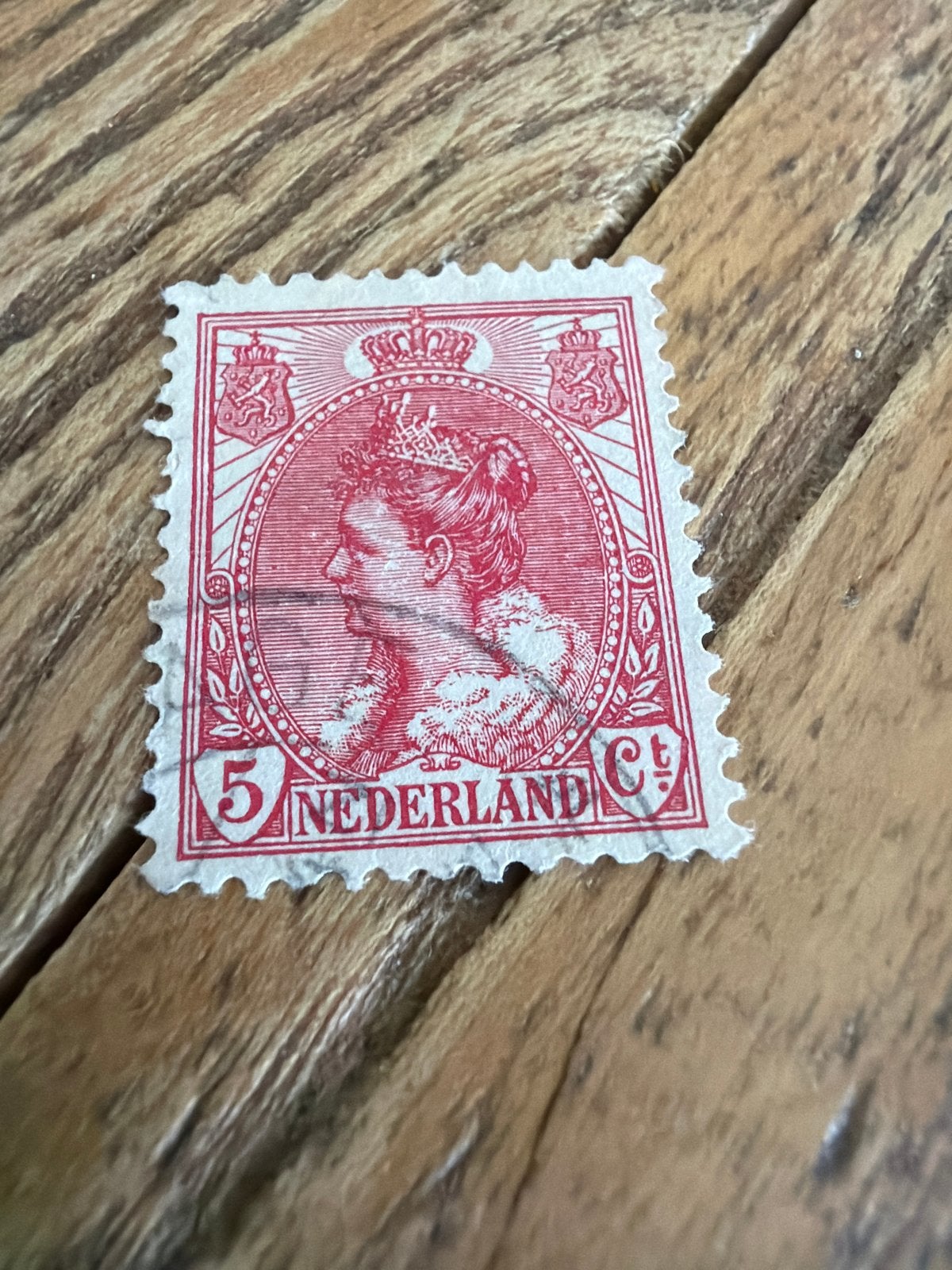 Nederlandse postzegel Koningin Wilhelmina 5 cent, Postzegels en Munten, Ophalen of Verzenden, T/m 1940, Gestempeld