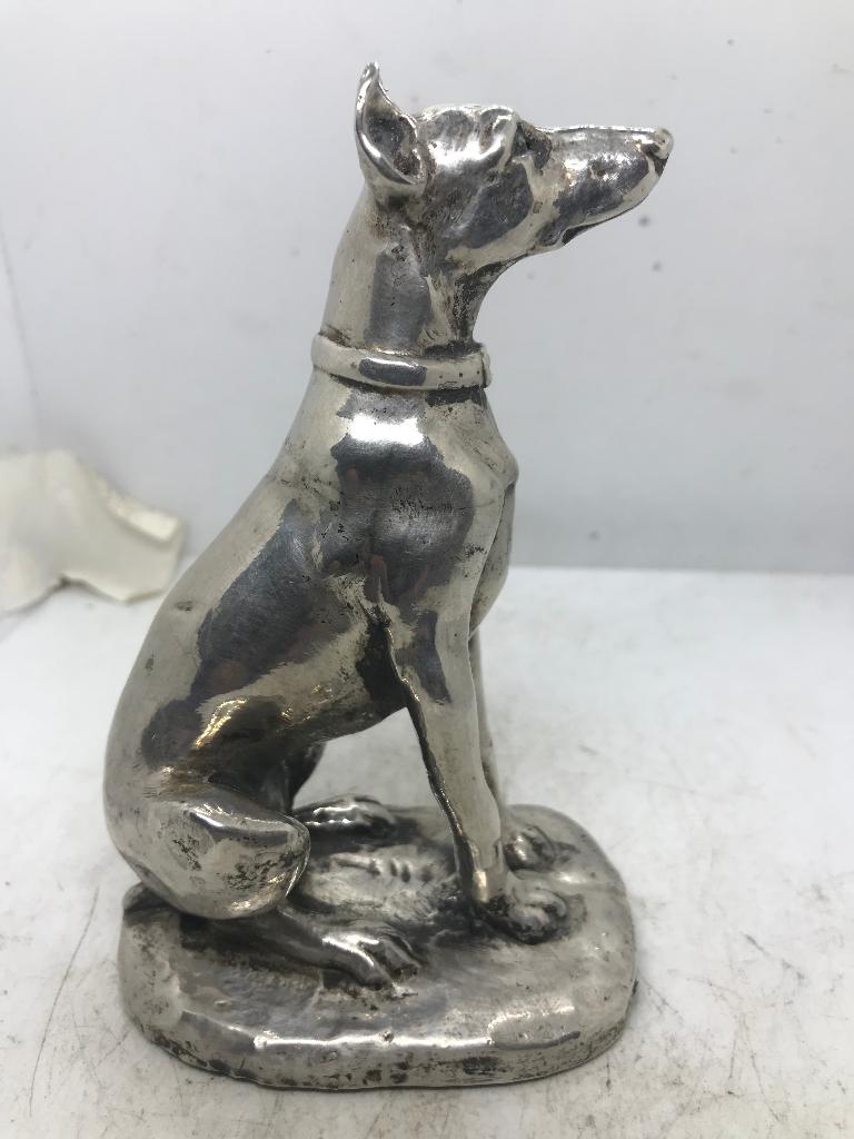 zilver miniatuur hond deense dog 925 1e gehalte, Antiek en Kunst, Ophalen of Verzenden, Zilver