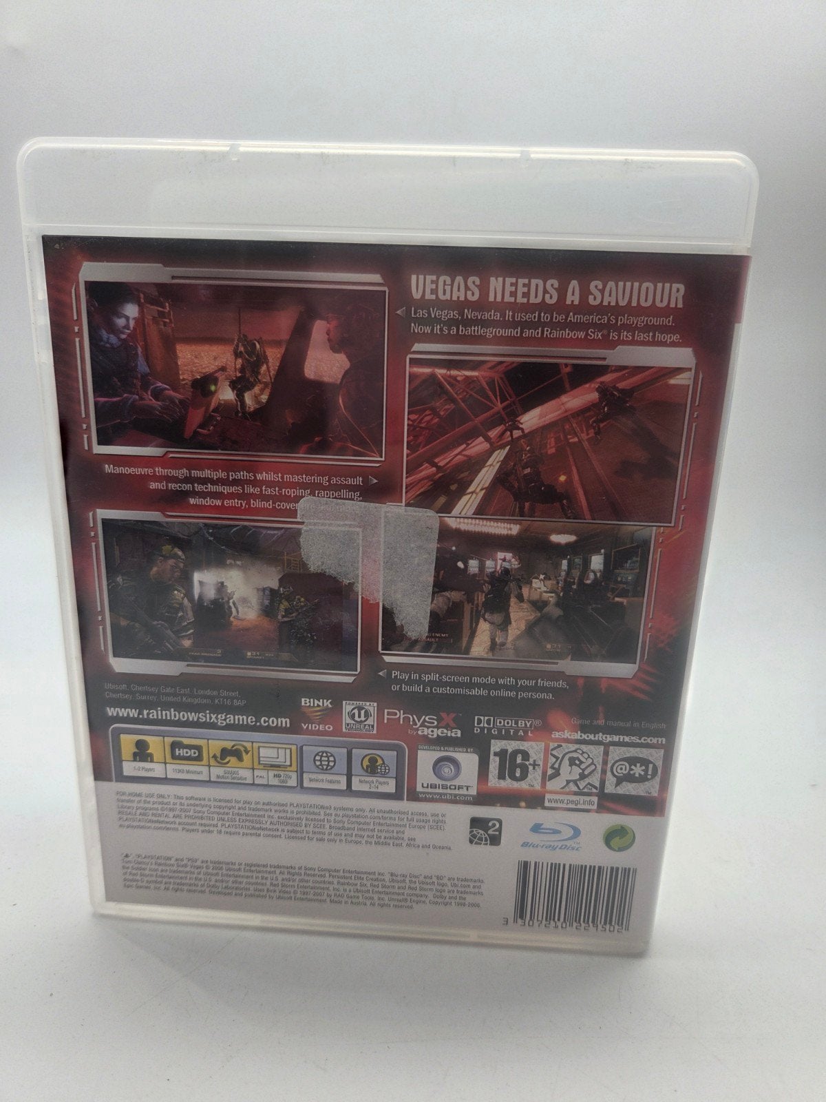 Tom Clancy's Rainbow Six Vegas - PlayStation 3, Ubisoft, Online, Shooter, Ubisoft Entertainment S.A., 2 Cité de l'Innovation, 93697 Pantin Cedex, Frankrijk