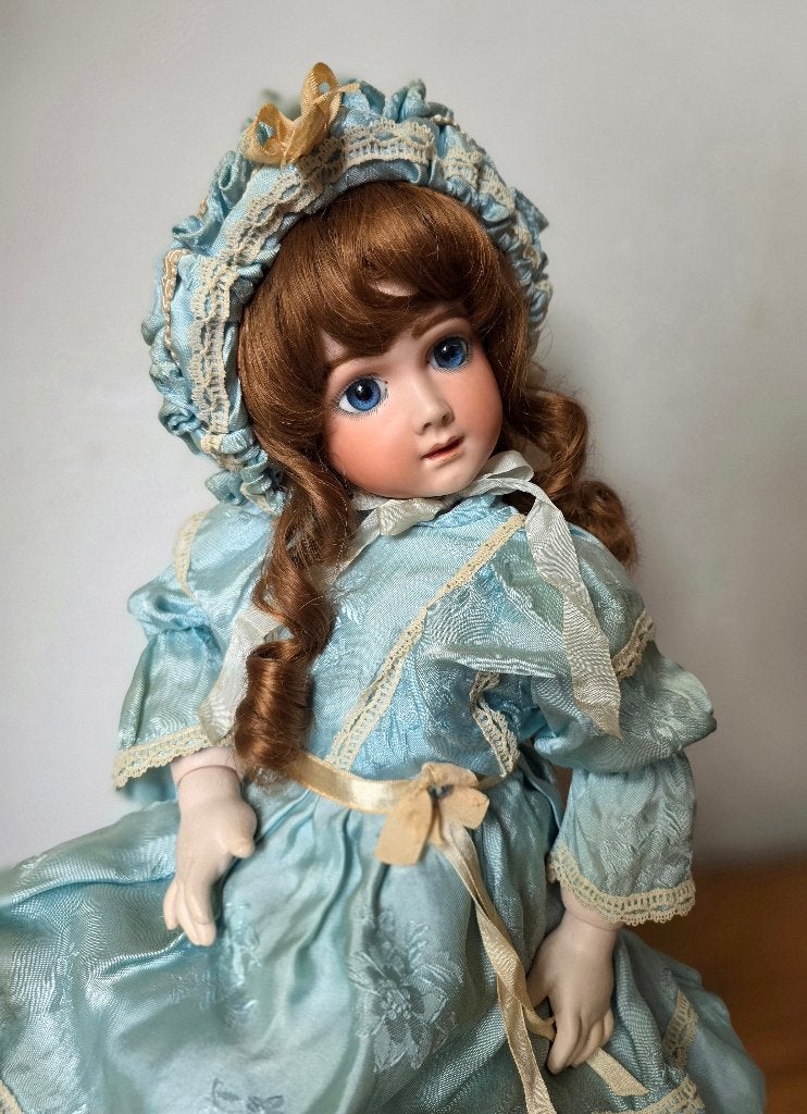 Reproductie antieke pop, kestner AT grote versie, 57 cm., Verzamelen, Poppen, Ophalen of Verzenden, Zo goed als nieuw, Pop