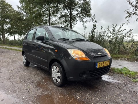Chevrolet Matiz 0.8 2006 Zwart LAGE KM, Auto's, Voorwielaandrijving, Stof, Zwart, Origineel Nederlands