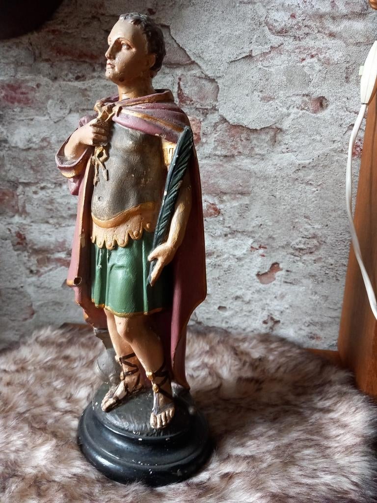 Antiek oud beeld heilige Donatus ( Romeinse soldaat), Ophalen of Verzenden