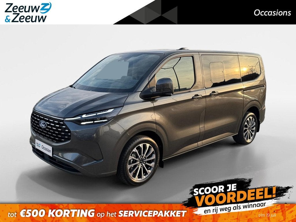 Ford Tourneo Custom 340 2.5 PHEV L1H1 Titanium X 8 persoons, Auto's, Ford, 12 maanden, 232 pk, Gebruikt, 2332 kg