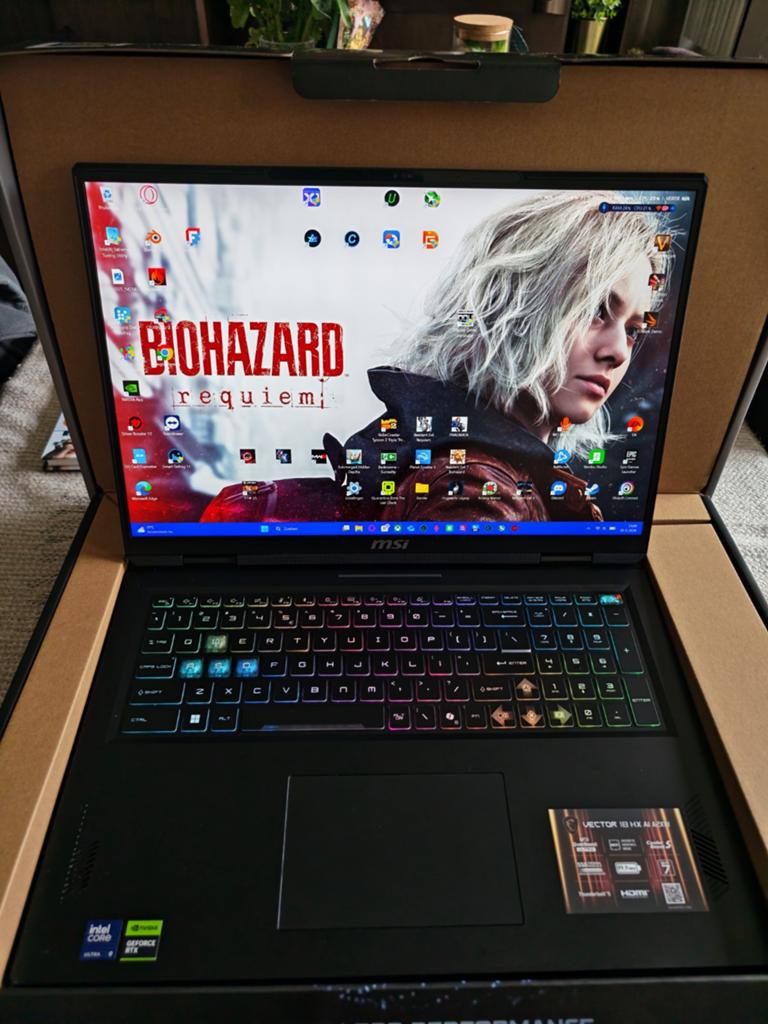 MSI Vector 18 HX AI A2XWJG-636NL, Computers en Software, Windows Laptops, Ophalen, Met videokaart, Intel Core 9 ultra 275HX, Zo goed als nieuw