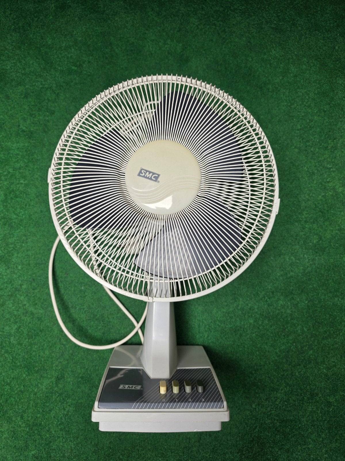 Vintage SMC Tafelventilator - Wit/Grijs, Ophalen of Verzenden, Gebruikt, Tafelventilator