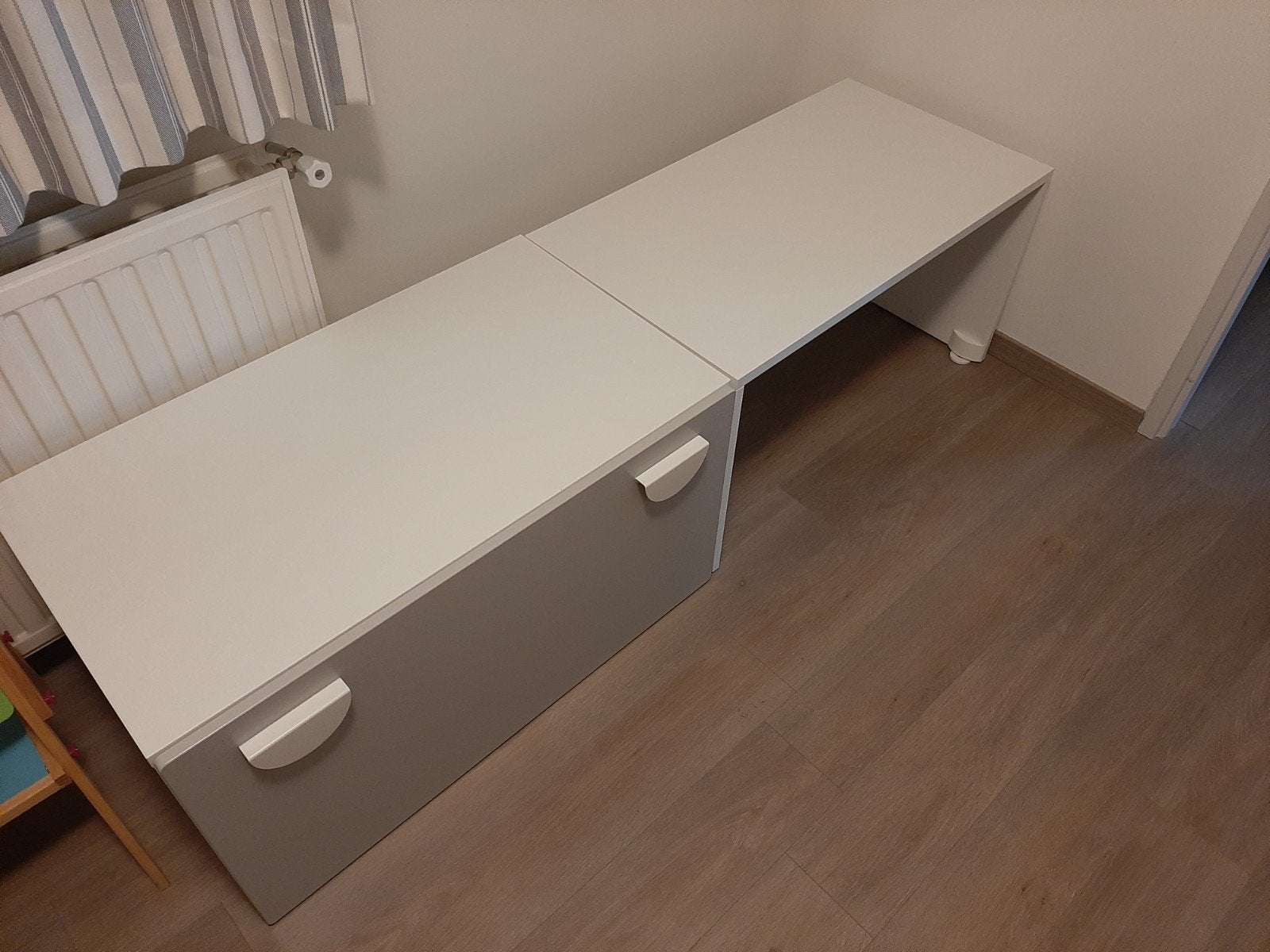 IKEA Stuva opbergmeubel met lade, wit/grijs, Kast, Minder dan 50 cm, Ophalen, Minder dan 90 cm