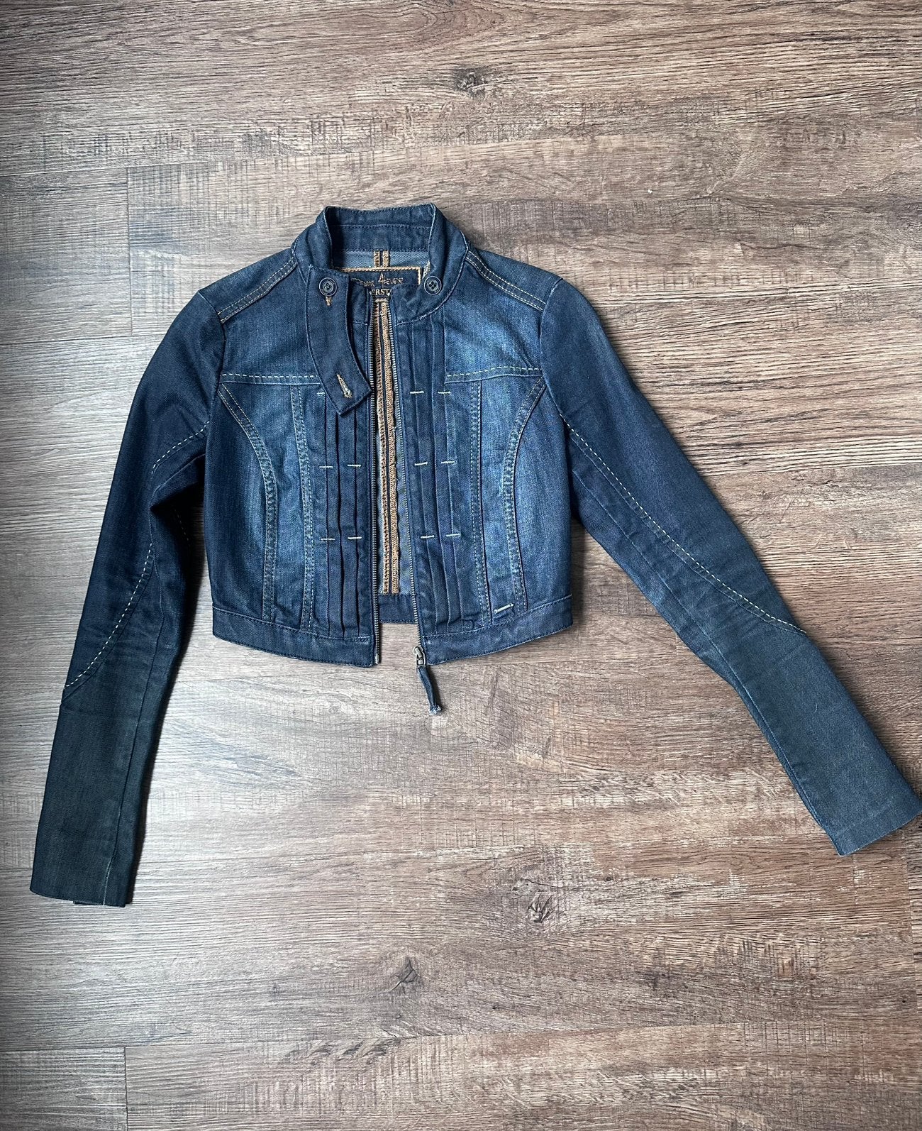 Superstar kort stretch spijkerjasje maat 34 leuke details, Blauw, Ophalen of Verzenden, Jasje, Maat 34 (XS) of kleiner