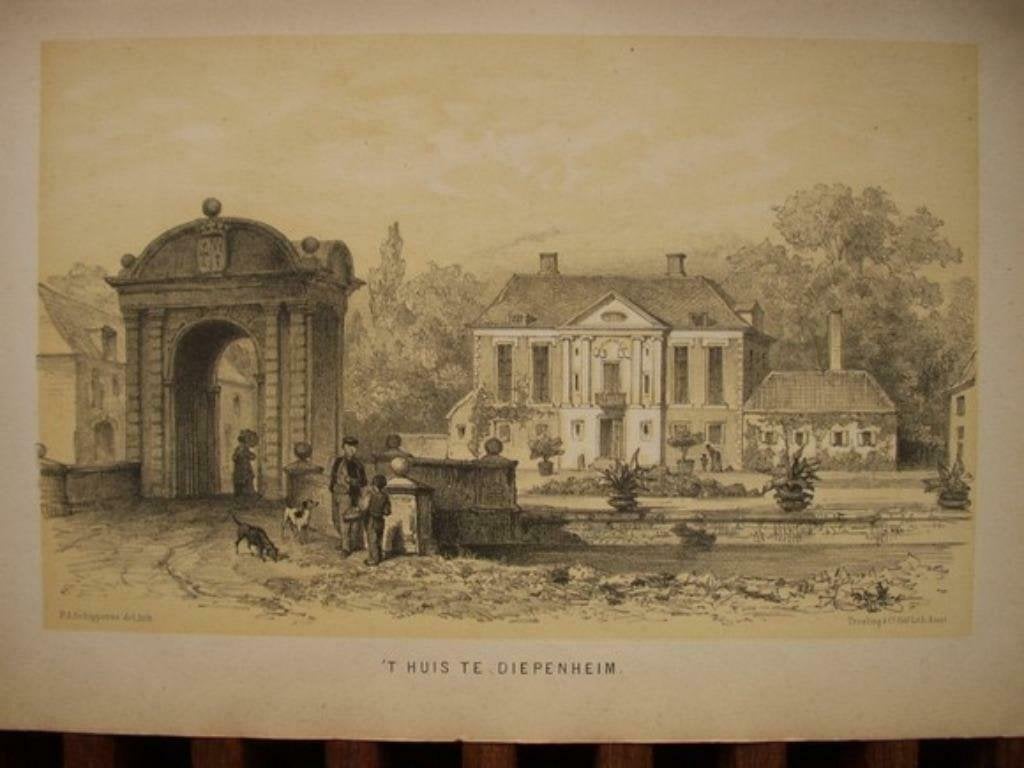 61 / Diepenheim  het Huis Litho 1876, Ophalen of Verzenden