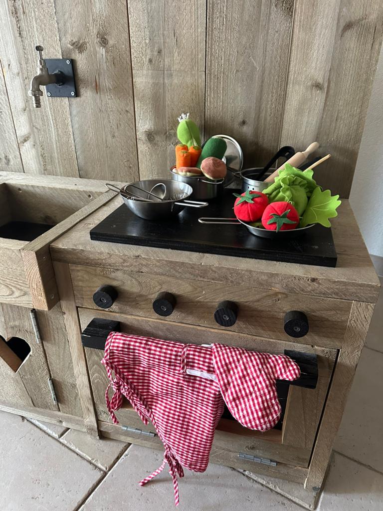 Houten speelgoed keuken, Ophalen, Zo goed als nieuw