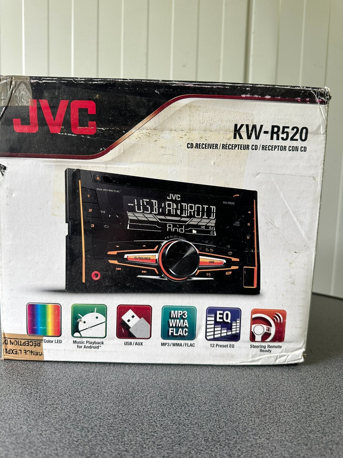 JVC - KW-R520E - 2-DIN CD/USB Autoradio, Auto diversen, Autoradio's, Ophalen of Verzenden, Zo goed als nieuw
