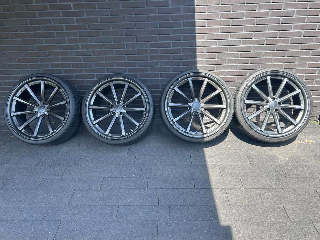 VOSSEN WS-CV1 breedset 22x10.5 + 22x9 (5mm), Auto-onderdelen, Banden en Velgen, Ophalen, Gebruikt, 295 mm, Banden en Velgen