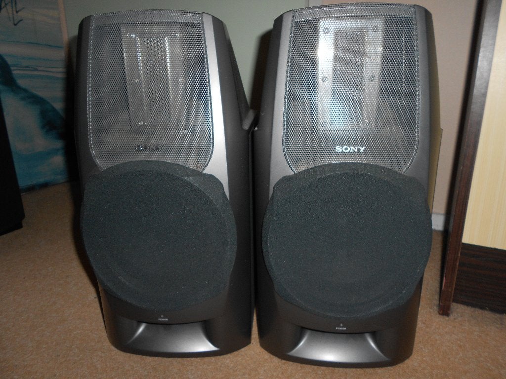 Nette Sony SA-EX200 vintage hybride electrostaten, Audio, Tv en Foto, Luidsprekers, Ophalen, Speakerset, Zo goed als nieuw, Sony