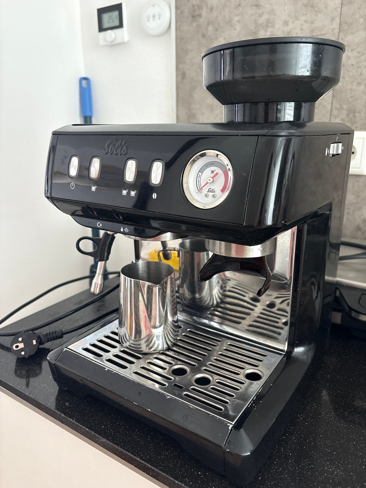 Solis Barista Grind and Infuse Compact 1018 Espressomachine, Ophalen, Afneembaar waterreservoir, Gebruikt, Espresso apparaat