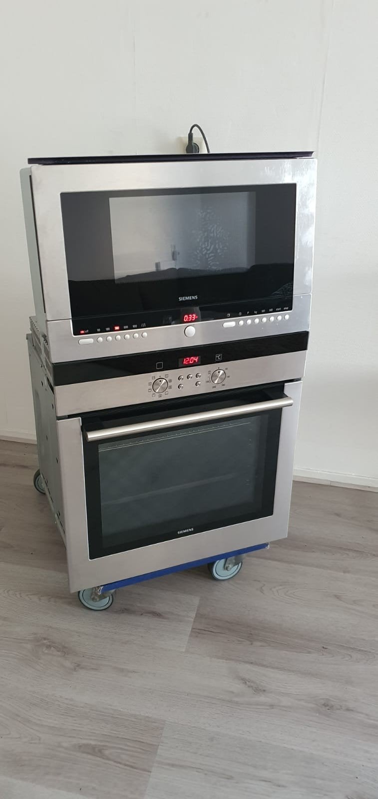 Siemens inbouw oven en magnetron set (60x60/38x60), Witgoed en Apparatuur, Ovens, Ophalen, 60 cm of meer, Siemens, Inbouw