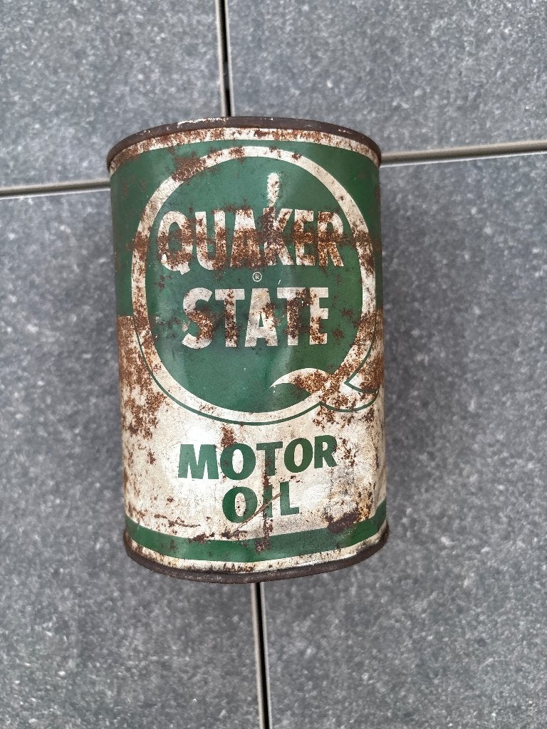 Vintage Quaker State Motor Oil Blik, Ophalen of Verzenden, Gebruikt, Overige