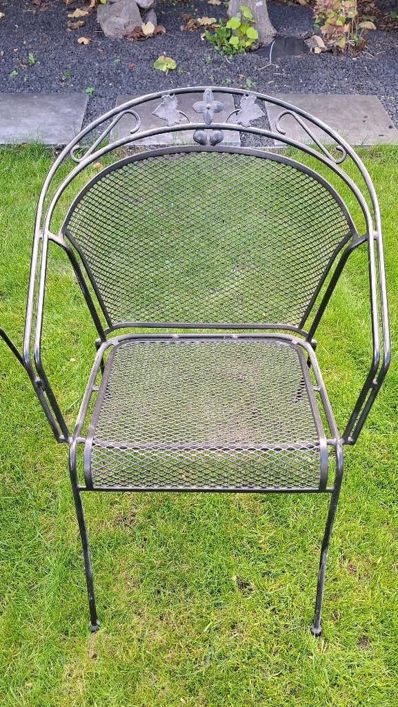5x Zware ijzeren tuinstoelen, Tuin en Terras, Ophalen, Gebruikt, Metaal, Stapelbaar