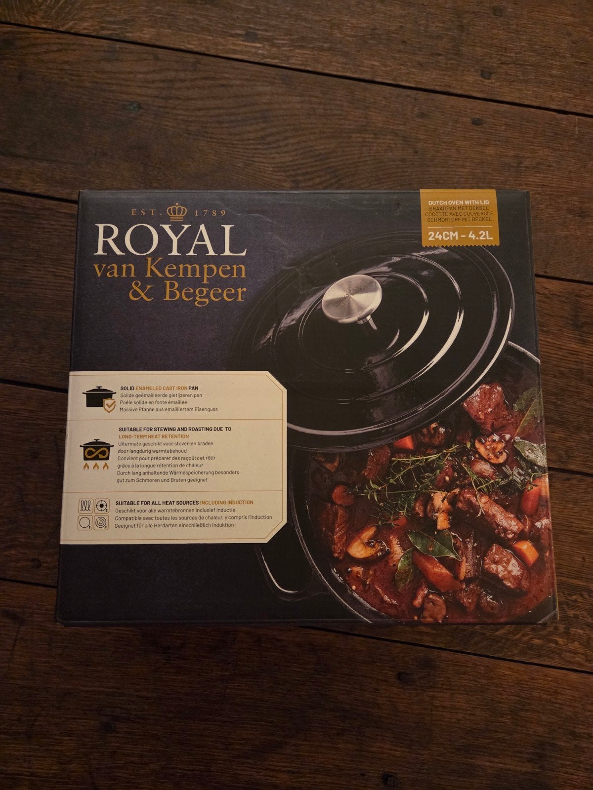 Royal van Kempen & Begeer braadpan 24 cm 4,2L - Nieuw, Ophalen, Nieuw, Gietijzer, Braadpan