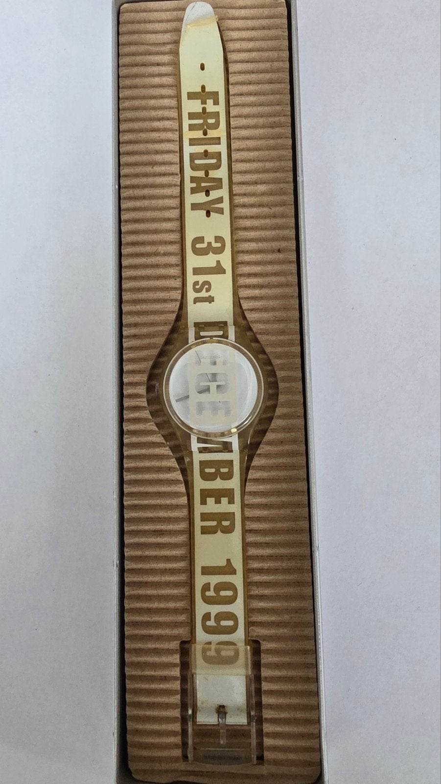 vintage Swatch Gent "White Card" GK302 polshorloge, Kunststof, Gebruikt, Polshorloge, Swatch