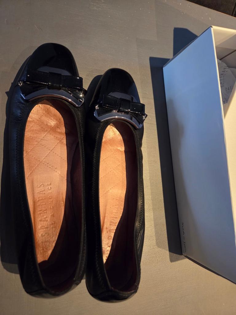 Hispanitas Ballerina's Zwart Leer Maat 41, Zwart, Hispanitas, Gedragen, Ballerina's