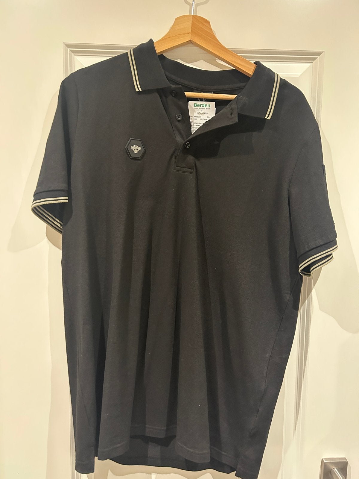 Zwart Black Bana Camp Polo XXL, Ophalen of Verzenden, Nieuw, Overige maten, Zwart
