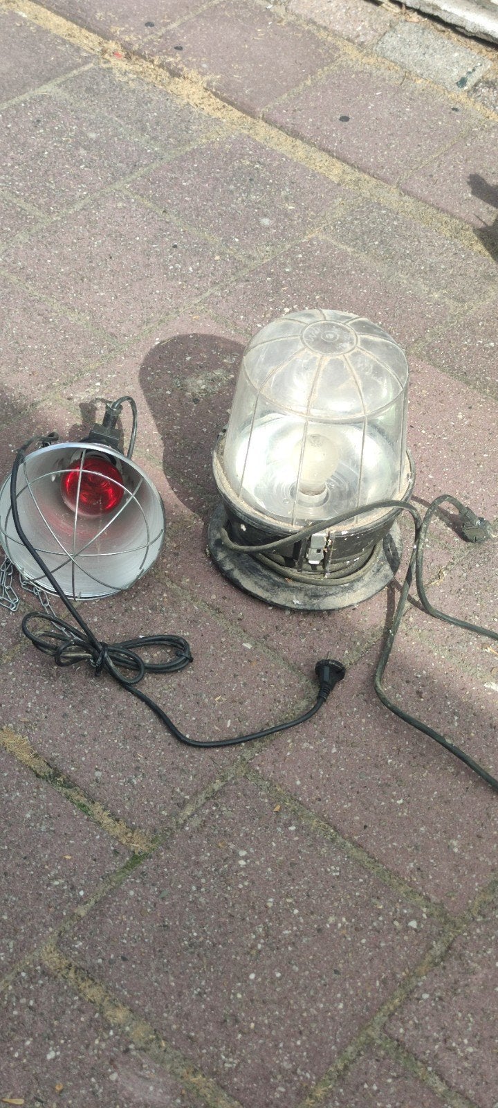 Vintage bouwlampen / werkplaatslampen (set van 2), Overige merken, Gebruikt, Industrieel, Meerkleurig