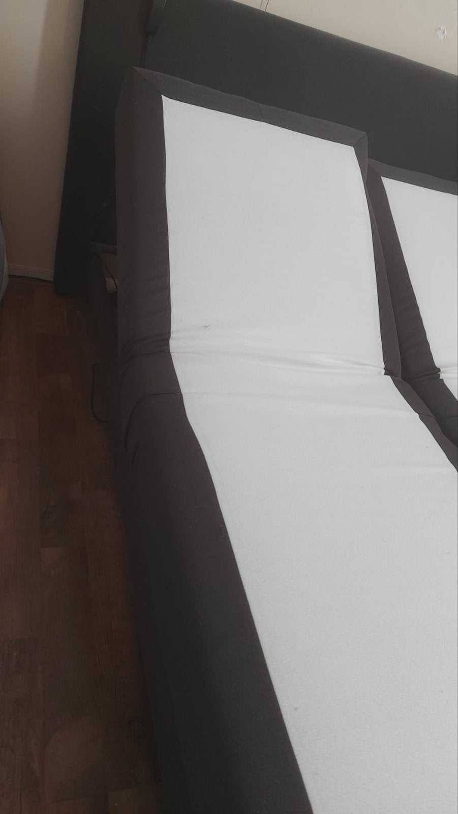 Tweepersoons boxspring met verstelbare bedbodems, Ophalen, Tweepersoons, 140 cm, 200 cm