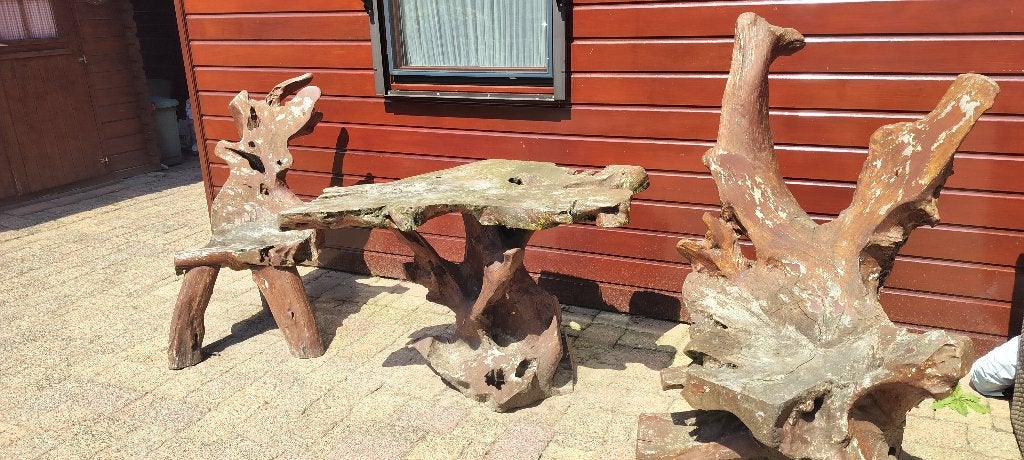 teak meubelen, Ophalen, 4 zitplaatsen, Gebruikt, Teakhout