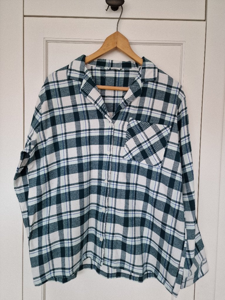 Groen geruit flanellen dames nachthemd / slaapshirt, XL, America Today, Ophalen of Verzenden, Zo goed als nieuw, Maat 46/48 (XL) of groter