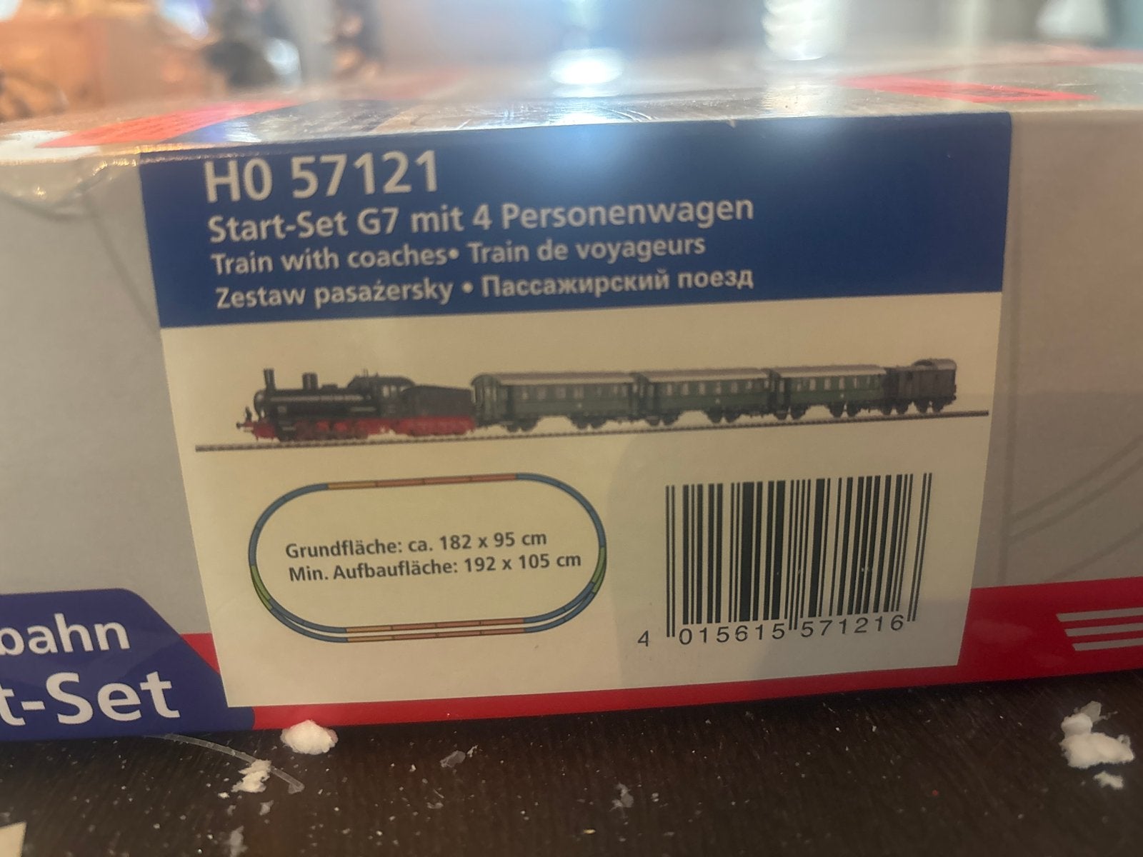 Piko H0 57121 Start-Set G7 met 4 Personenwagens, Treinset, Gelijkstroom, Zo goed als nieuw, Analoog