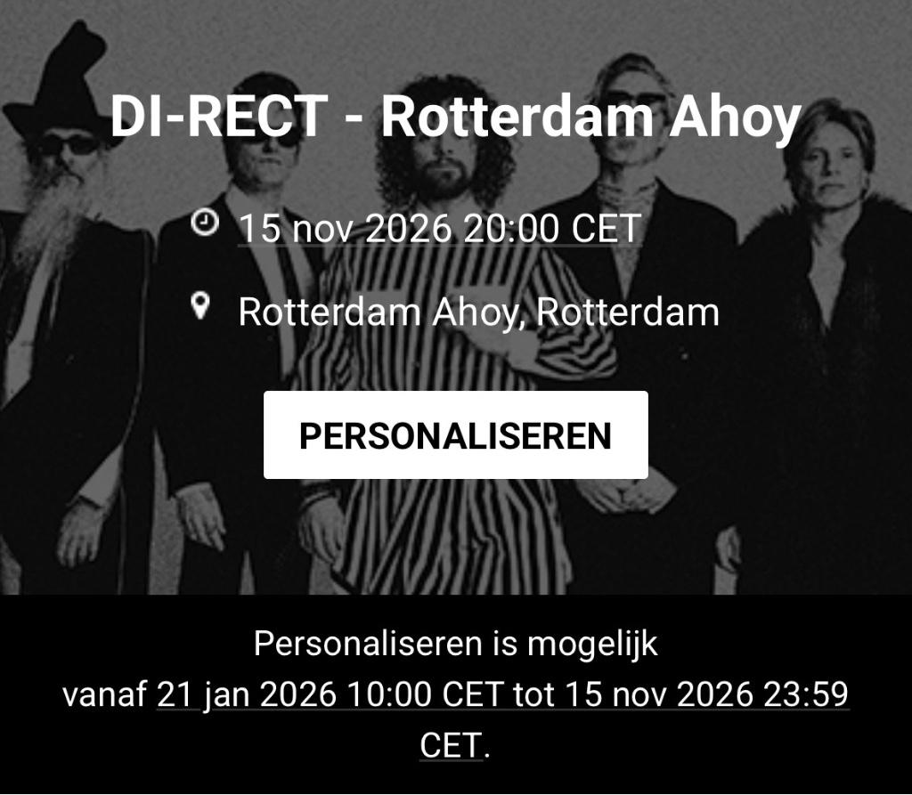 Direct in Ahoy, Drie personen of meer, November