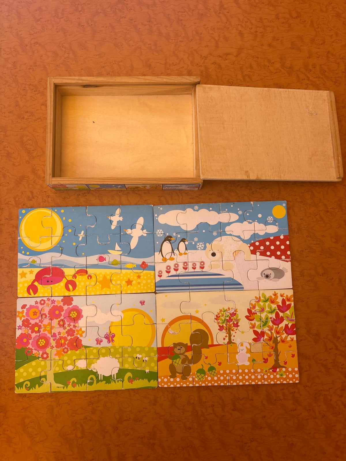 Houten puzzels, Ophalen of Verzenden, Minder dan 10 stukjes, Gebruikt, 6 maanden tot 2 jaar