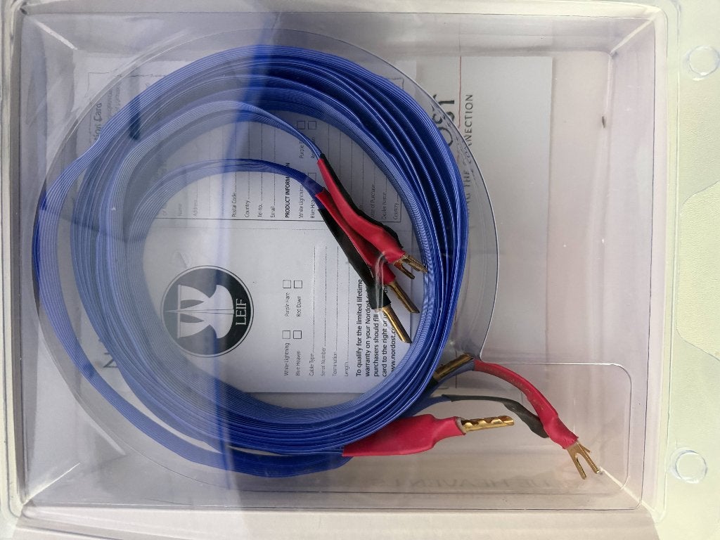 Nordost Blue Heaven Leif 2 luidsprekerkabel 2M, Verzenden, Gebruikt, 2 tot 5 meter, Luidsprekerkabel