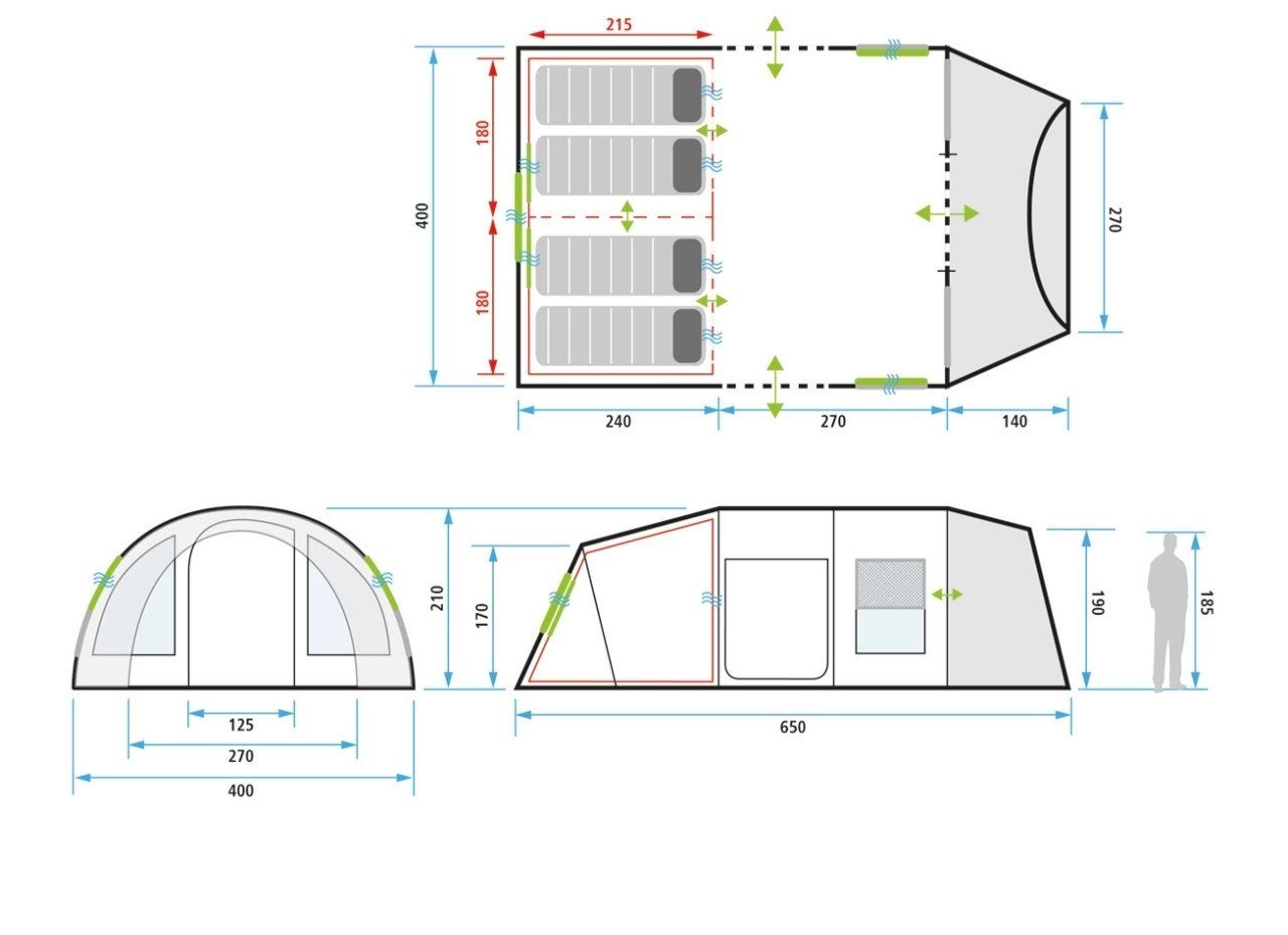 Complete kampeeruitrusting: aanhanger, tent & toebehoren, Ophalen, Zo goed als nieuw, Tot en met 6