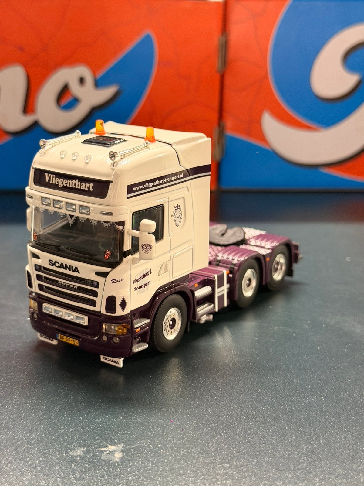 WSI Scania R5 Topline Vliegenthart Transport 1:50, Ophalen of Verzenden, Zo goed als nieuw, Bus of Vrachtwagen, Wsi
