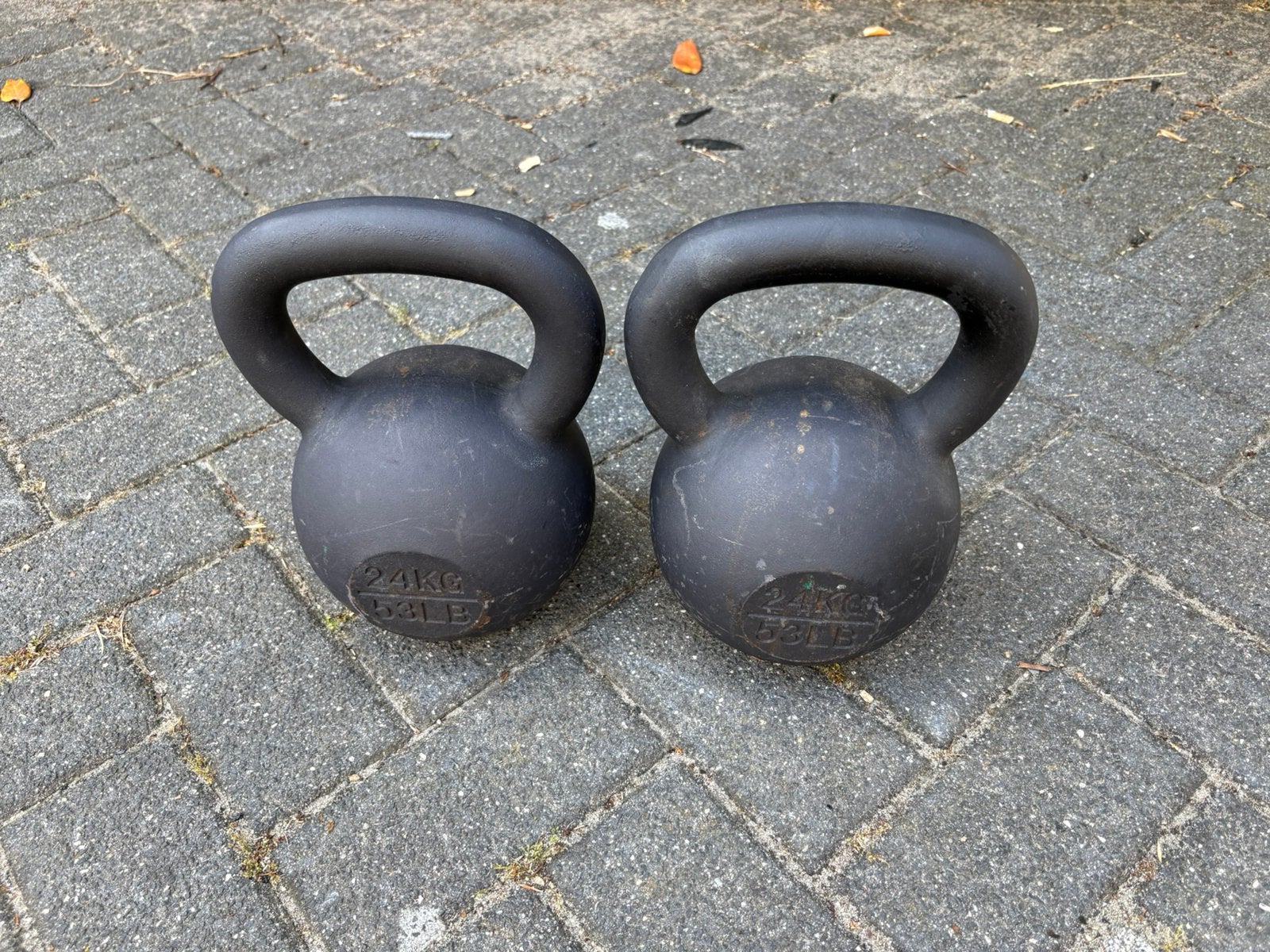 2 x 24 kg kettlebells kettlebell gewichten, Sport en Fitness, Ophalen, Gebruikt, Gewichten, Kettlebells