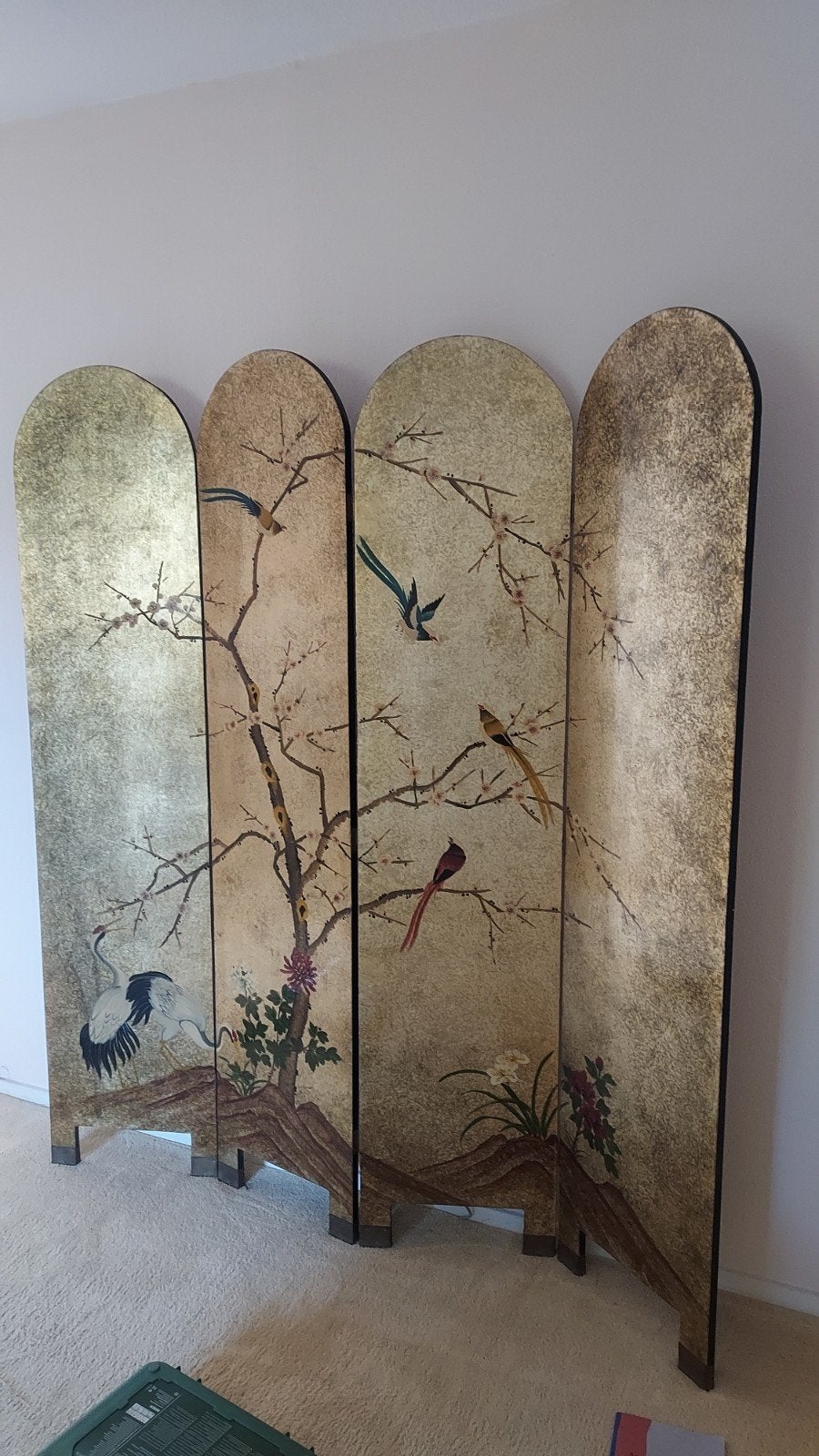 Groot Chinees/Japans dubbelzijdig kamerscherm 160x180 – 4 pa, Huis en Inrichting, Ophalen, Gebruikt