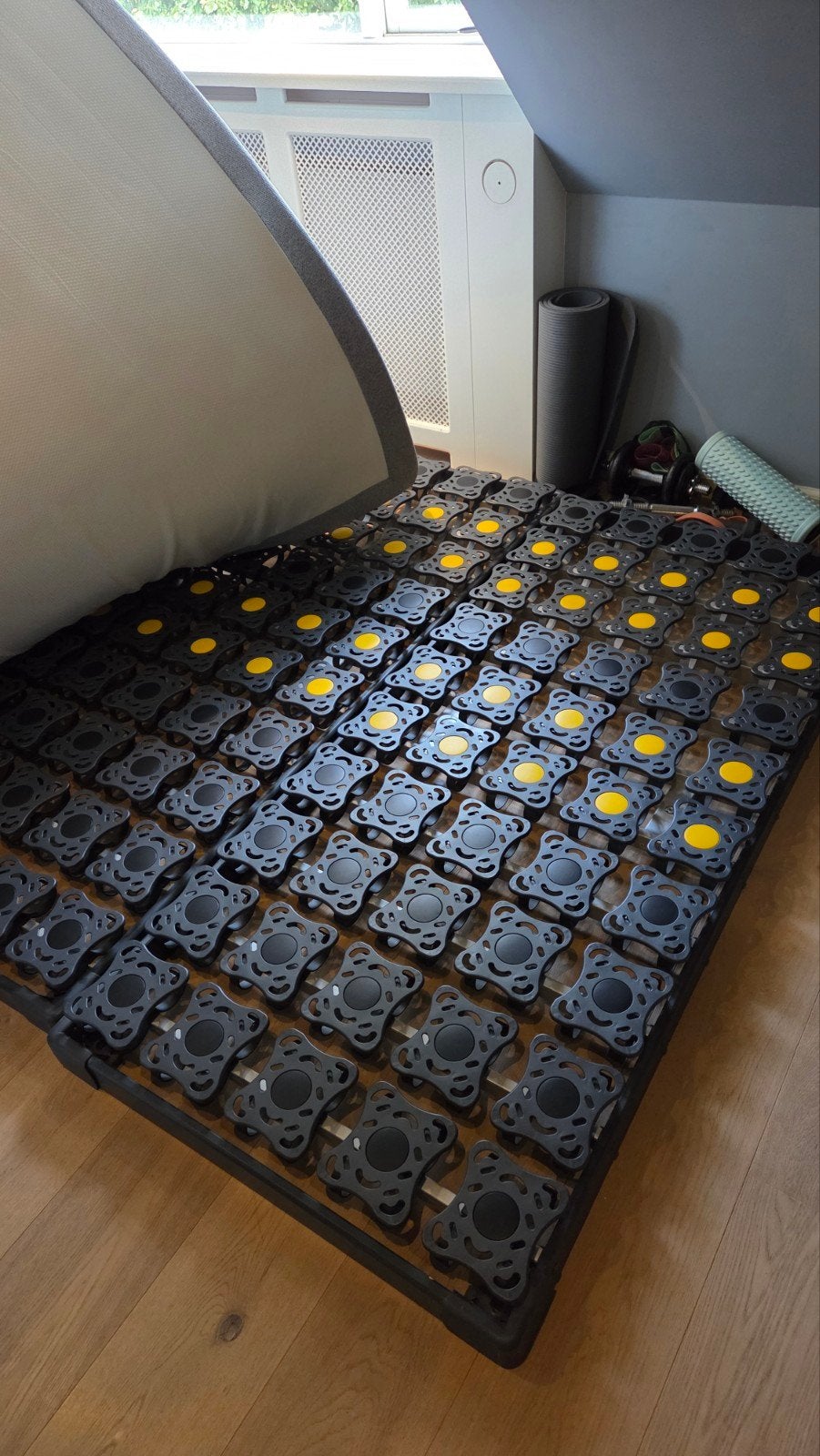 2x Schotel bedbodems Discflex Beter Bed, Ophalen, Gebruikt, 90 cm, Zwart