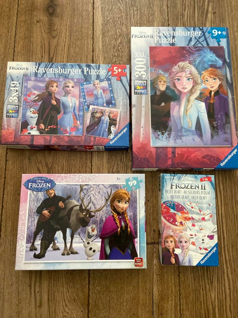 Frozen Ravensburger Puzzel Collectie (+ Spelletje), Ophalen of Verzenden, Meer dan 50 stukjes, Gebruikt, 4 tot 6 jaar