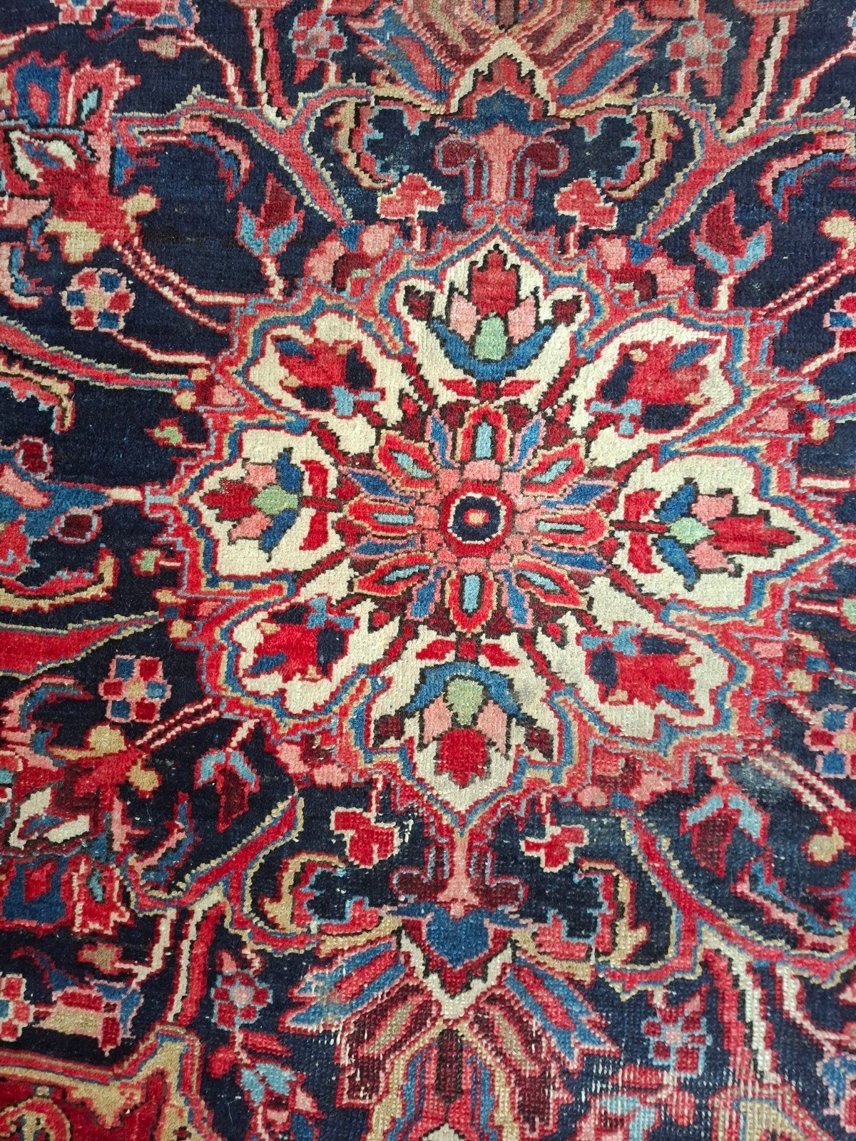 Prachtige Perzische tapijt Heriz uit Iran, Ophalen, Zo goed als nieuw, Rechthoekig, 200 cm of meer