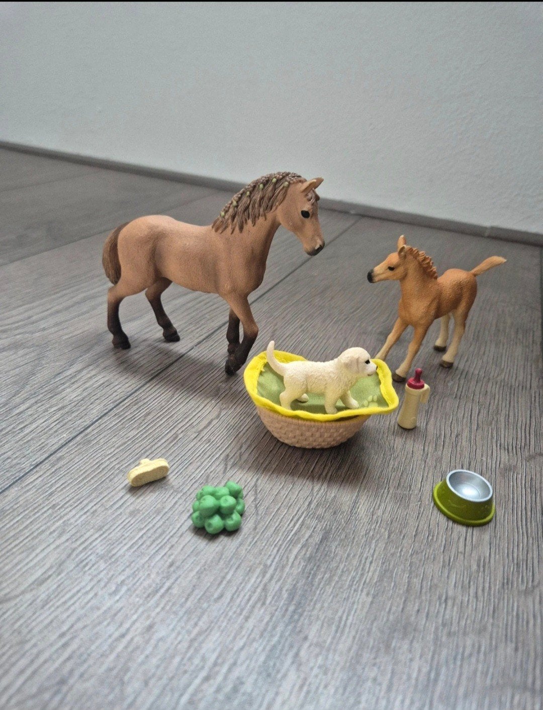Baby dieren verzorging set Schleich, Ophalen of Verzenden, Zo goed als nieuw, Jongen of Meisje