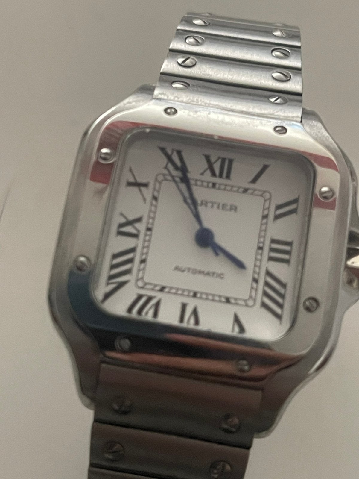 Cartier santos, 35mm automaat, Ophalen of Verzenden, Nieuw, Staal, Overige merken