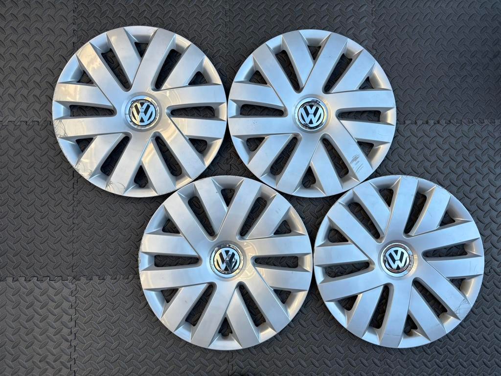 Set originele Volkswagen Polo 6R wieldoppen 15 inch, Ophalen of Verzenden, Gebruikt