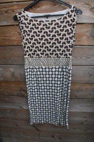 Jurk creme/ bruin Maliparmi mt 40 (IT) (EU34) Vaste prijs, Kleding | Dames, Overige kleuren, Ophalen of Verzenden, Zo goed als nieuw