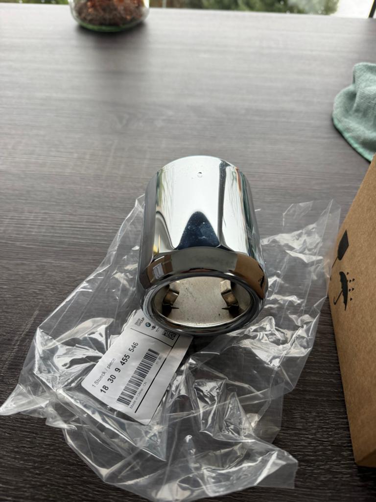 Mini Uitlaat Sierstuk Chroom - (Onderdeelnr : 1830945554, Ophalen of Verzenden, Nieuw, BMW