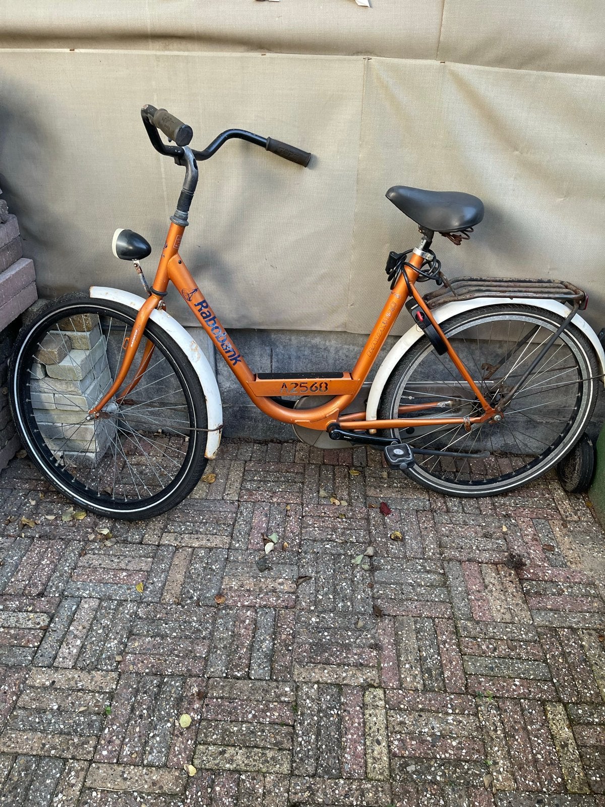 Batavus stadsfiets - Oranje - Gebruikt, Fietsen en Brommers, Ophalen, Terugtraprem, Gebruikt, Batavus