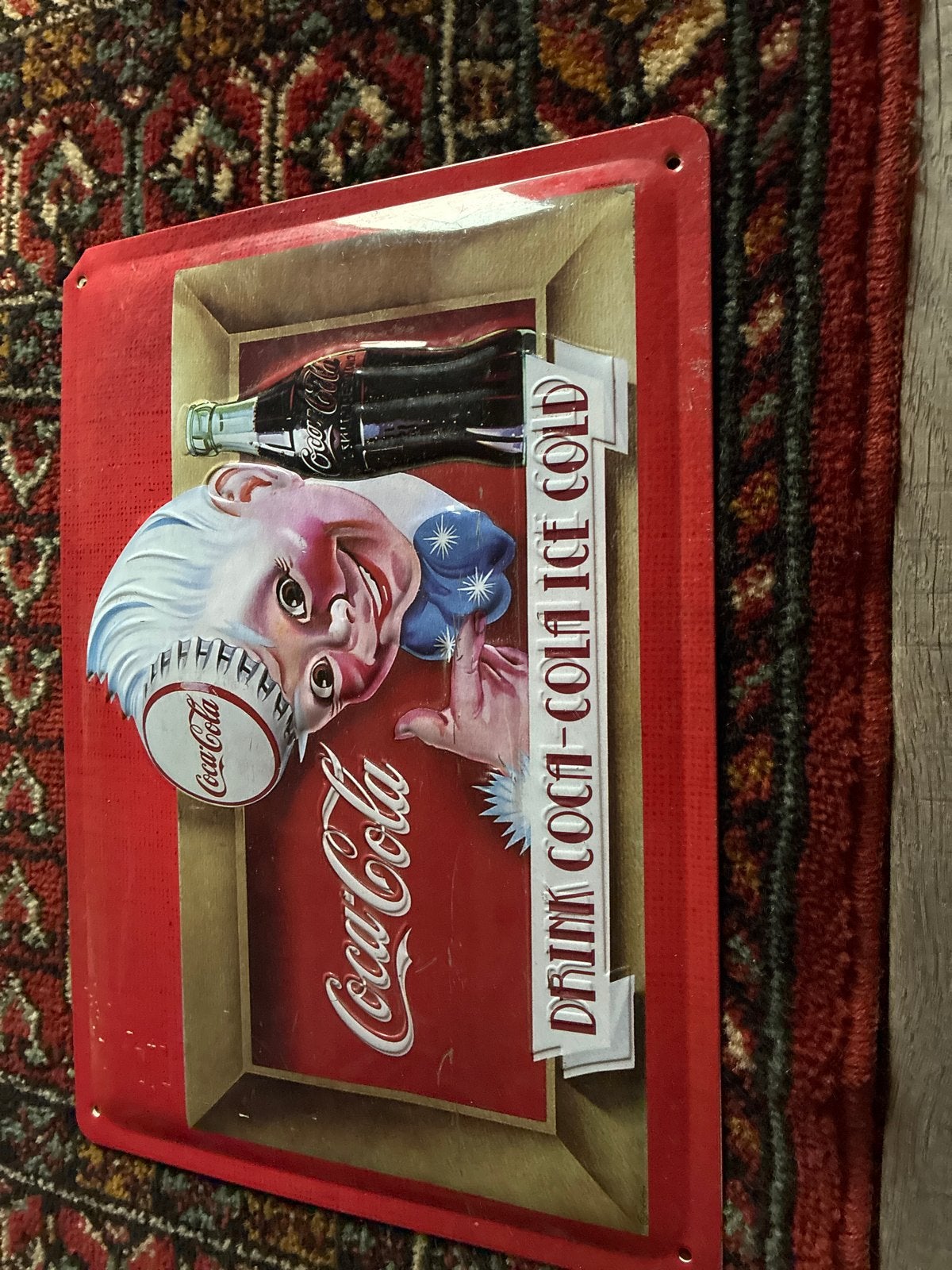 Coca-Cola reclamebord, Verzamelen, Ophalen of Verzenden, Gebruikt, Reclamebord