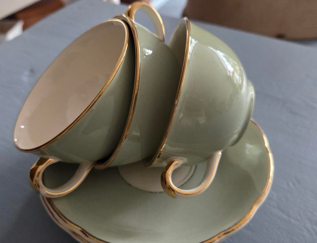 Villeroy en Boch kop en schotels zacht groen, Ophalen of Verzenden