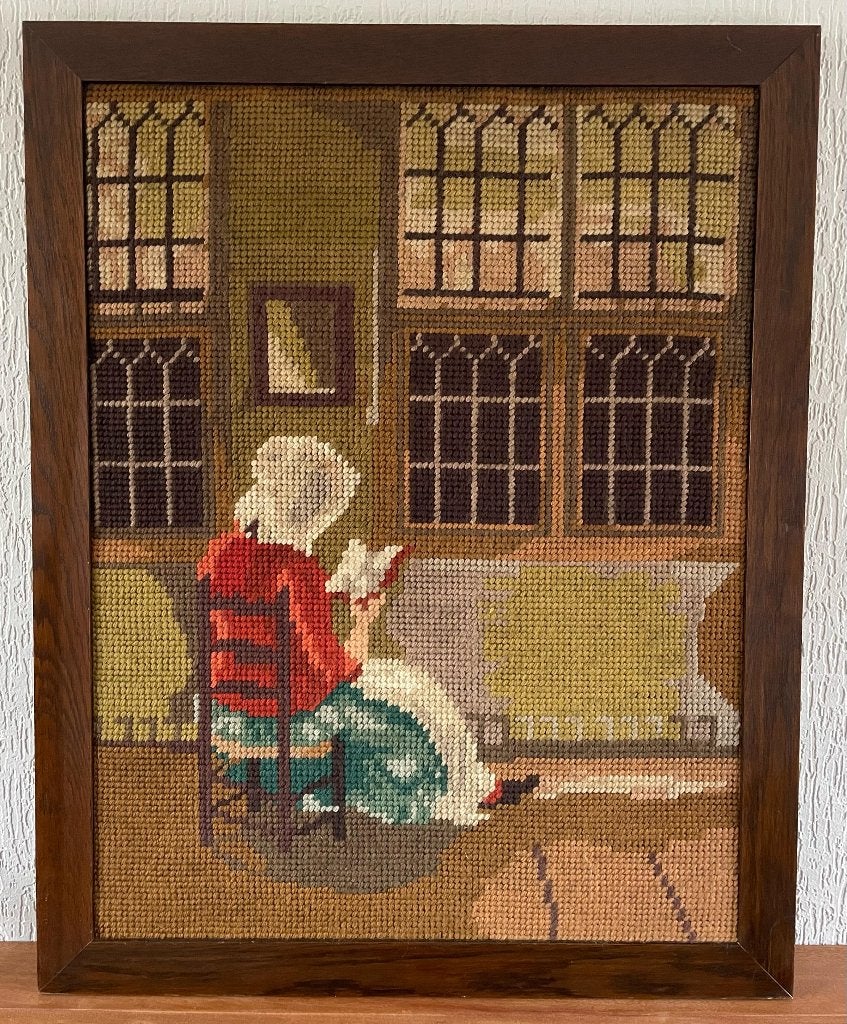 Borduurwerk, Geborduurd “schilderij” 68 x 45 cm (H x B), Minder dan 50 cm, Gebruikt, 50 tot 75 cm, Overige typen