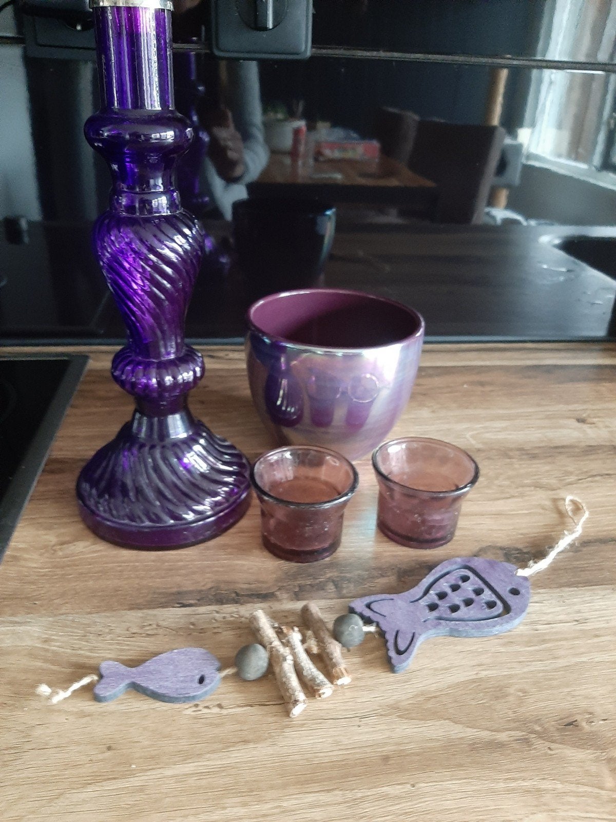 mooie decoratie samen 3.50, Huis en Inrichting, Woonaccessoires | Overige, Ophalen, Zo goed als nieuw, Paars