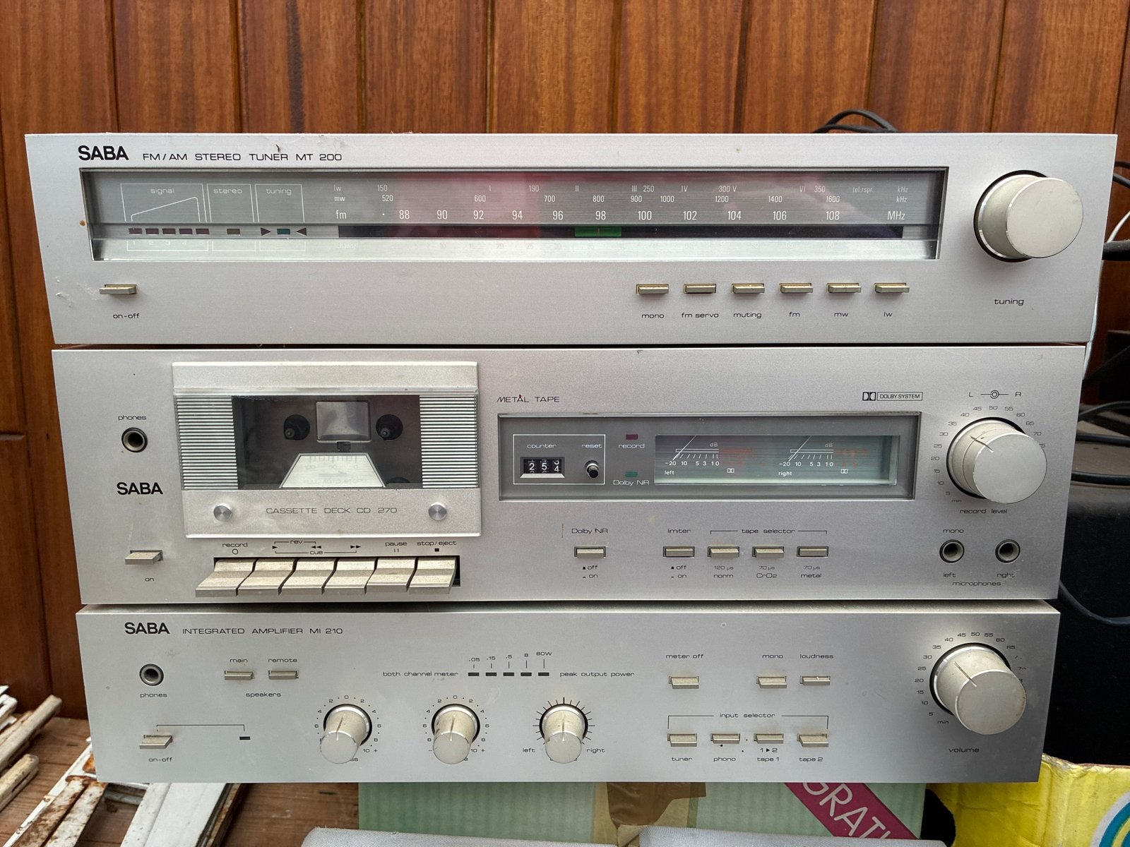 Saba Stereo Set: Tuner, Cassettedeck & Versterker, Gebruikt, Cassettedeck, Losse componenten, Ophalen